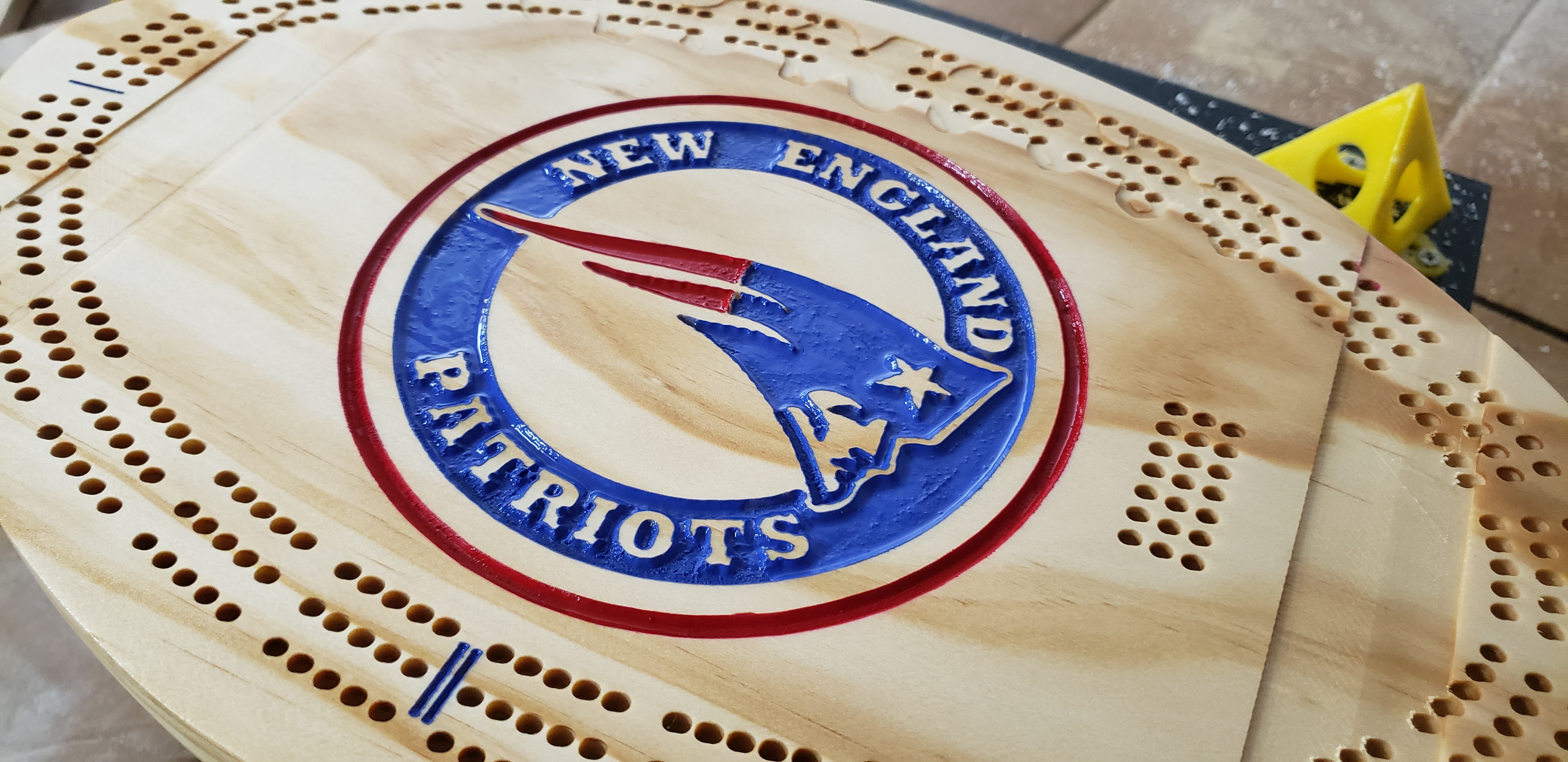 Rico New England Patriots Cribbage Board Tag 